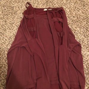 cropped cut out longsleeve shirt